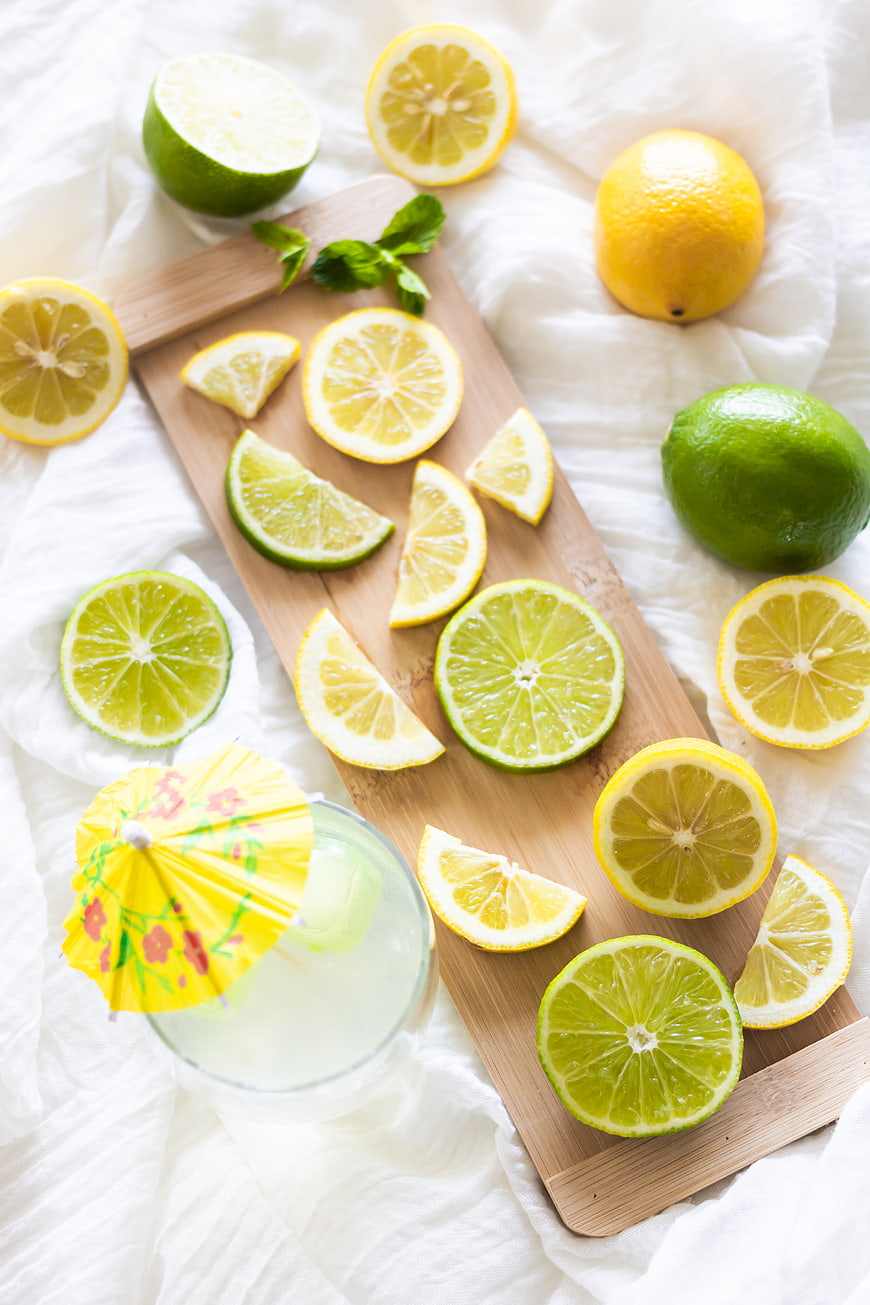 Fresh Summer Citrus Drink with Lemons and Limes