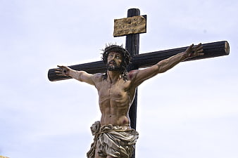 Statue of Jesus Christ on the Cross Against Sky