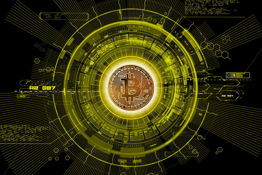 Bitcoin Coin Digital Technology Background
