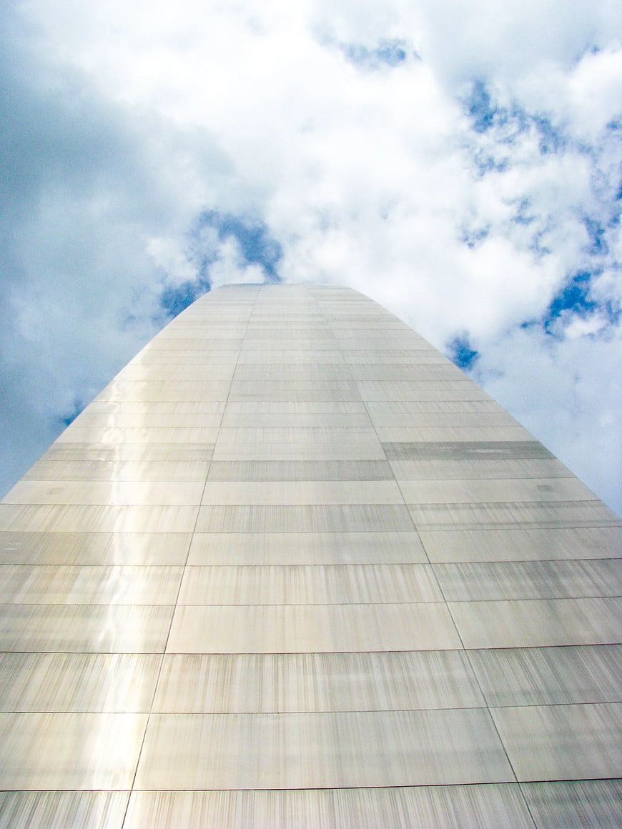 Low Angle View of Gateway Arch St. Louis