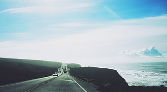Coastal Highway Driving Along Ocean Cliffs