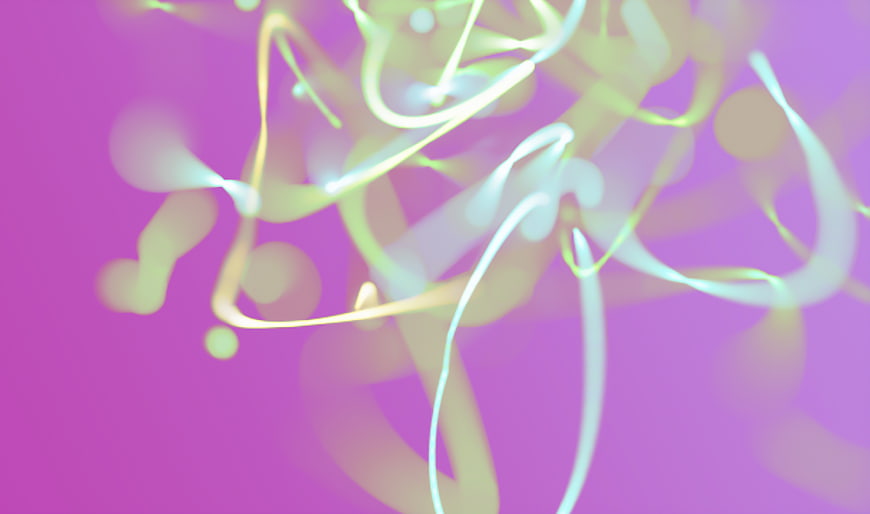 Abstract purple and yellow light swirls background