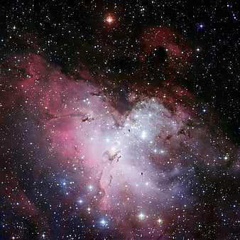Eagle Nebula M16 Star Cluster and Cosmic Dust