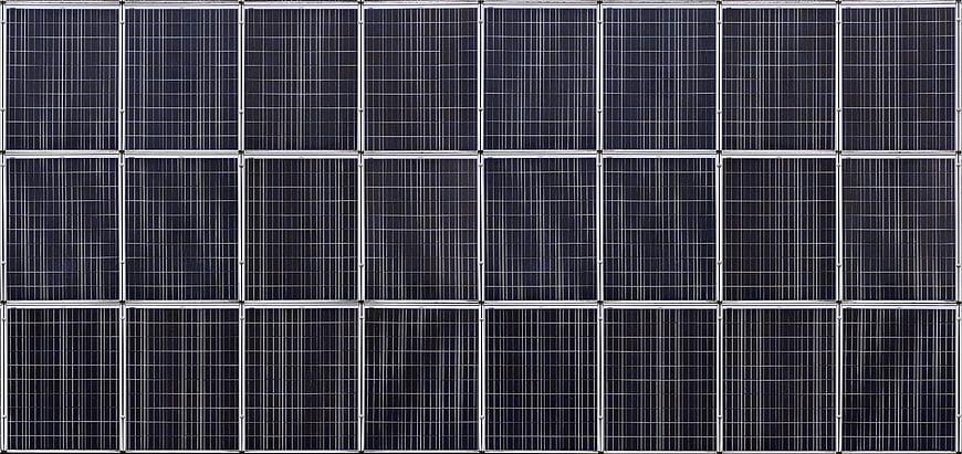 Grid of Solar Panels for Renewable Energy