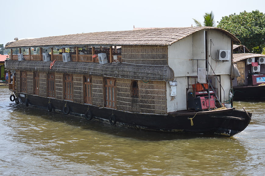 Traditional Kerala Houseboat on Backwaters