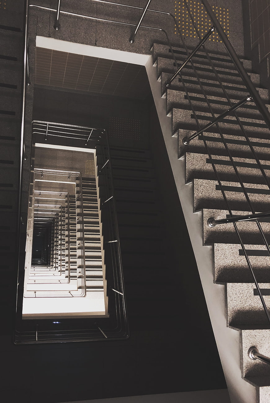 Modern Staircase Architecture with Geometric Perspective
