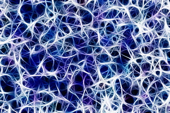 Abstract Blue Neural Network Digital Art Background