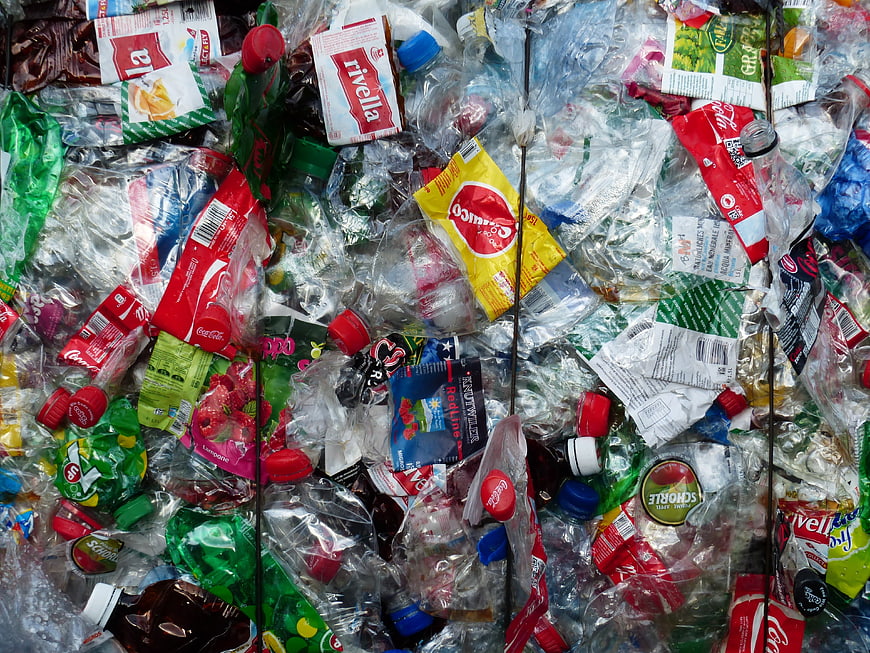 Compressed Plastic Bottle Bales For Recycling