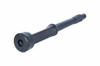 Black Rubber Automotive Hose Component On White Background