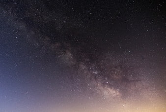 Milky Way Galaxy Diagonal Night Sky with Stars