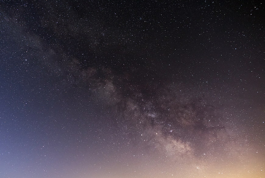 Milky Way Galaxy Diagonal Night Sky with Stars
