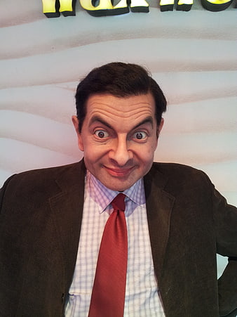Mr. Bean Wax Figure Portrait in Brown Suit