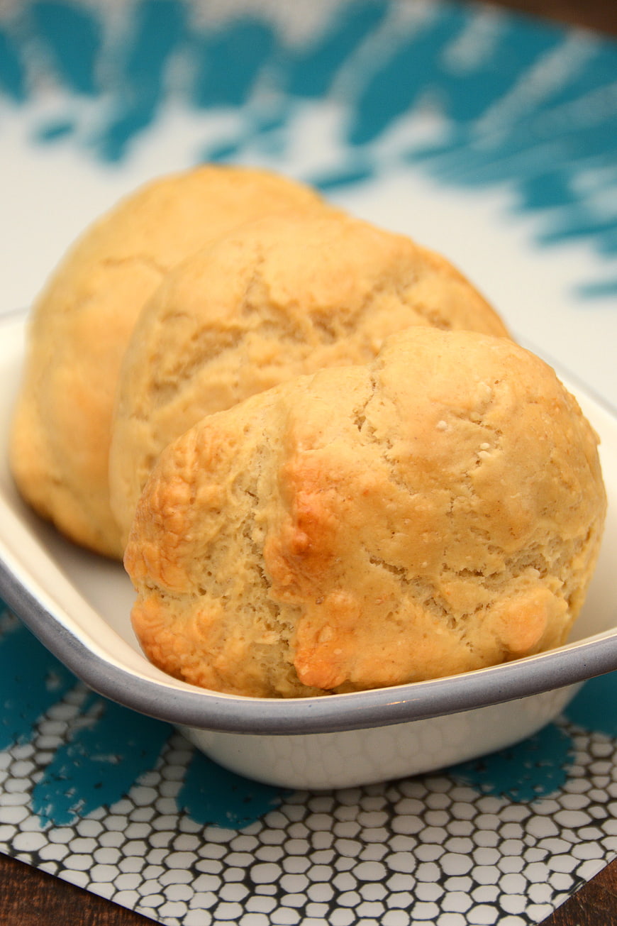 Freshly Baked Scones in White Ceramic Dish