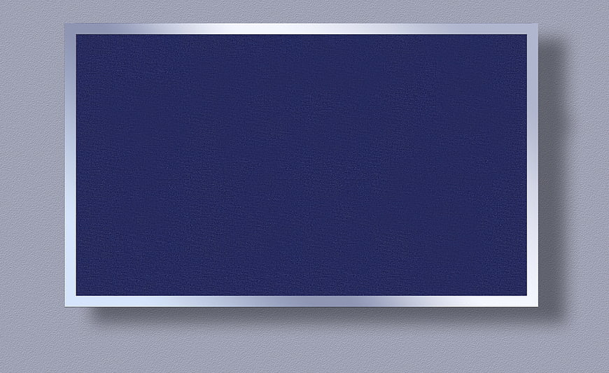 Empty Blue Corkboard Mockup on Gray Wall