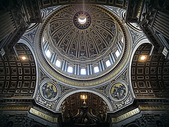 St. Peter's Basilica Dome Interior Architecture Vatican