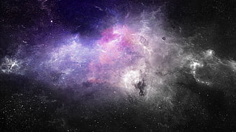 Vibrant Purple and Pink Galaxy Nebula Space Background