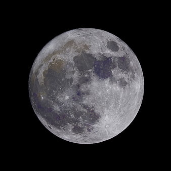 High-Resolution Full Moon with Craters and Surface Details
