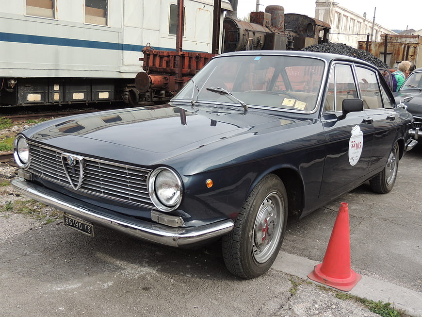 Classic Blue Alfa Romeo 1600 Sportwagon at Railway Museum