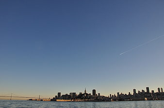 San Francisco Skyline and Bay Bridge at Sunset