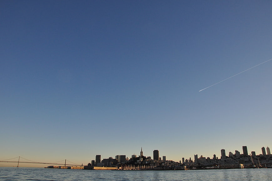 San Francisco Skyline and Bay Bridge at Sunset