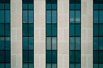 Abstract Modern Building Facade with Vertical Windows