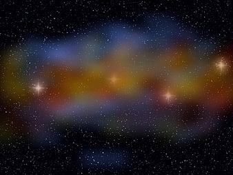 Colorful Cosmic Nebula And Starfield Space Background