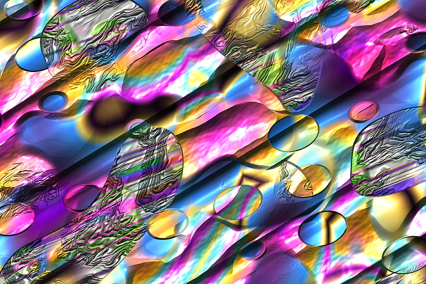 Abstract multicolor digital texture with iridescent patterns