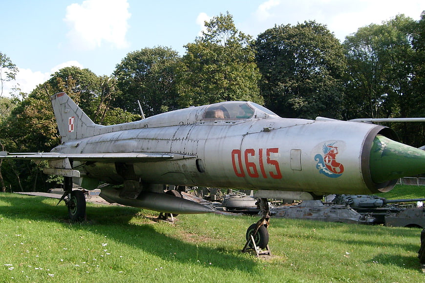 Vintage Soviet MiG-15 Jet Fighter in Aviation Museum