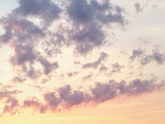 Soft Pastel Clouds at Sunset or Sunrise