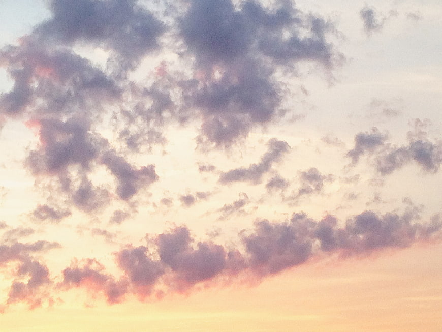 Soft Pastel Clouds at Sunset or Sunrise