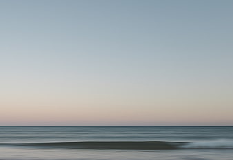 Minimalist Long Exposure Ocean Horizon at Dusk