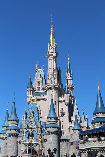 Tokyo Disneyland Castle Under Clear Blue Sky