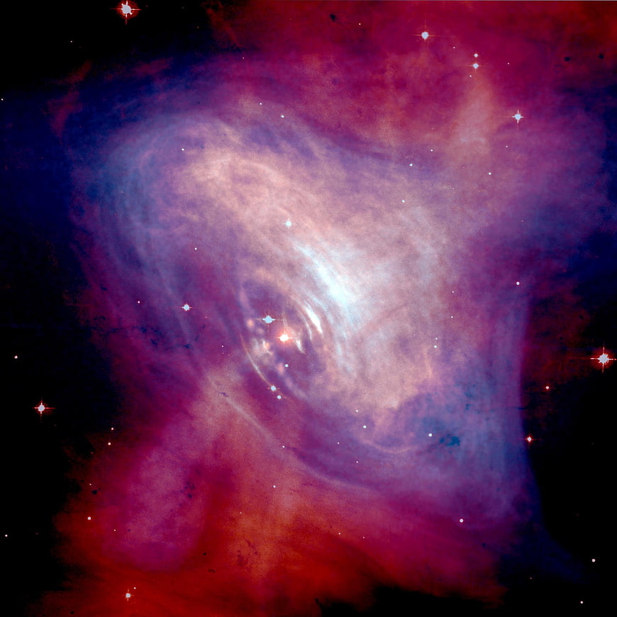 Crab Nebula Supernova Remnant in Deep Space