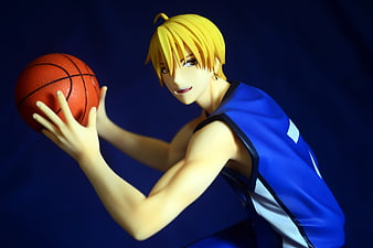 Anime Basketball Player Figure Holding Orange Ball