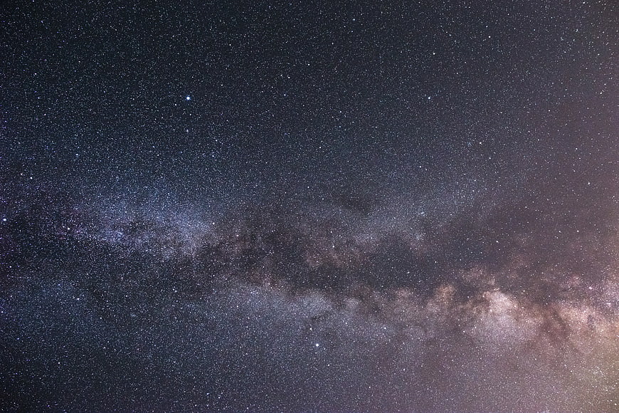Milky Way Galaxy in Starry Night Sky
