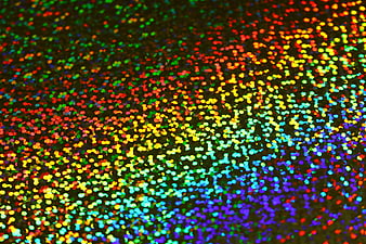 Iridescent Holographic Glitter Texture With Rainbow Bokeh Dots