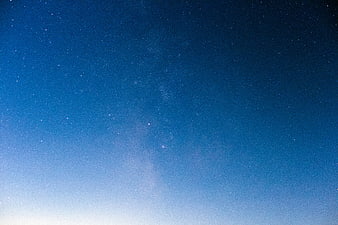 Milky Way Galaxy in Deep Blue Night Sky