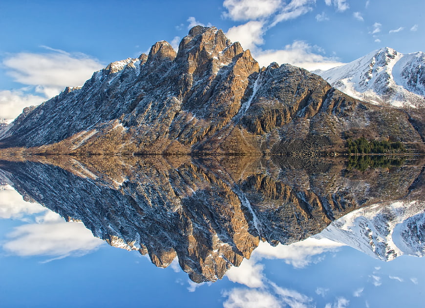 Majestic Mountain Reflection in Calm Alpine Lake