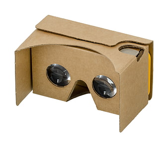Cardboard VR Headset Product Shot on White Background