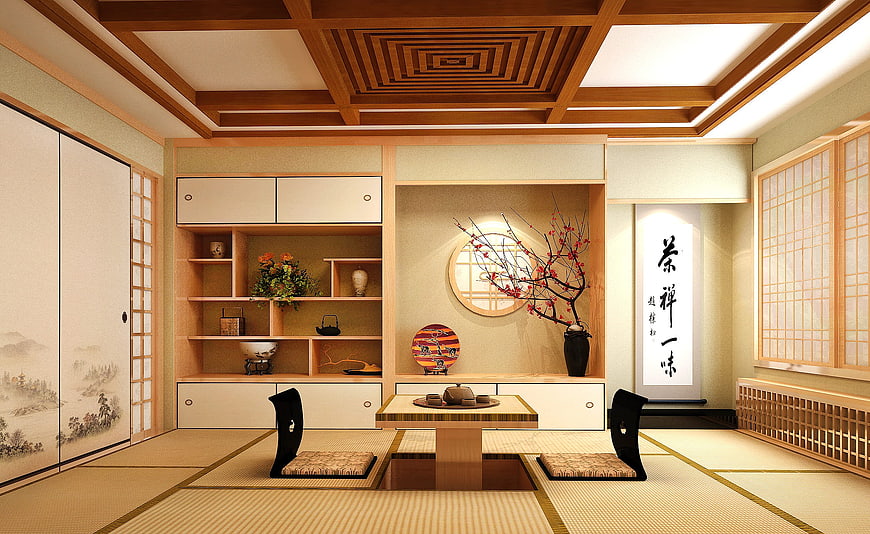 Traditional Japanese Tatami Room Interior Design