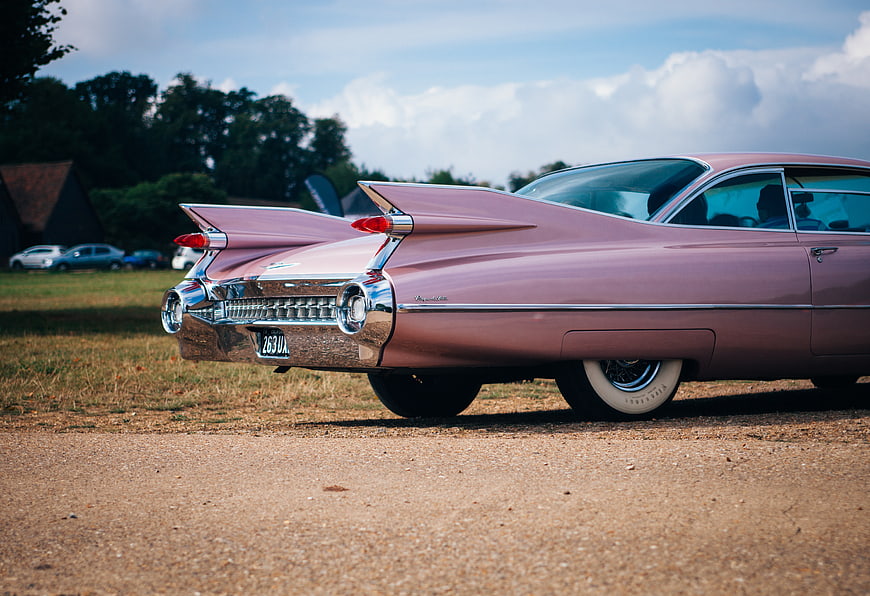 Pink 1959 Cadillac Eldorado Rear View