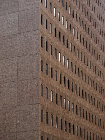 Abstract Modern Office Building Facade with Window Pattern