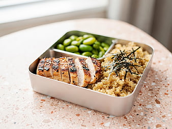 Healthy Grilled Chicken Quinoa Bento Box Lunch