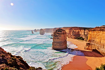 Twelve Apostles Sea Stacks And Cliffs On Great Ocean Road Coast