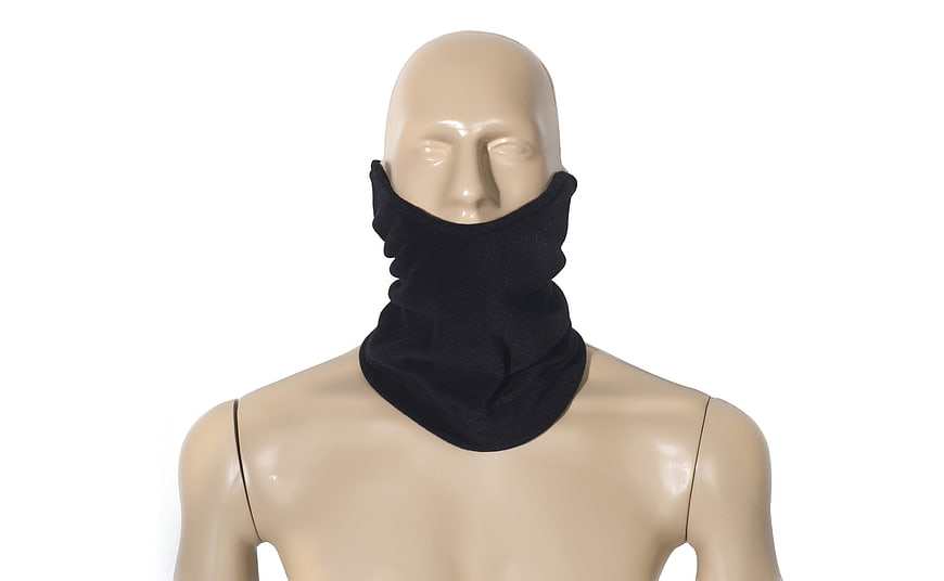 Black Neck Gaiter on Beige Mannequin