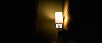 Modern Wall Sconce Lamp in Dark Interior