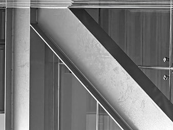 Abstract Black and White Industrial Steel Beam Architecture