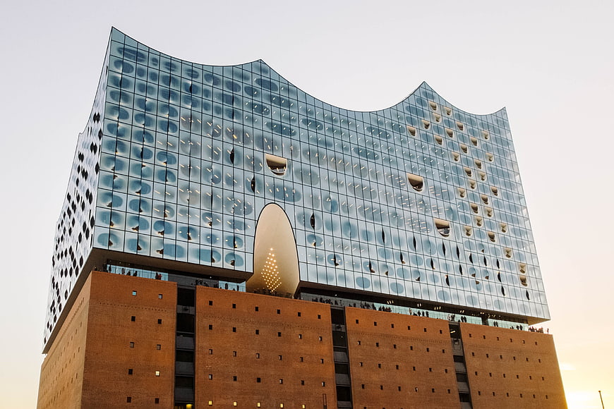 Elbphilharmonie Concert Hall Architecture at Sunset
