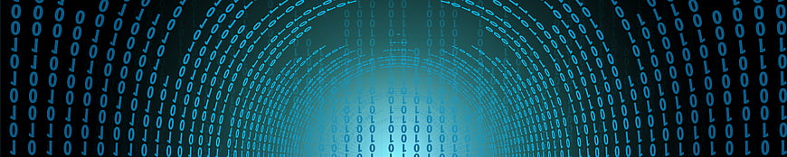 Abstract Binary Code Digital Tunnel Background