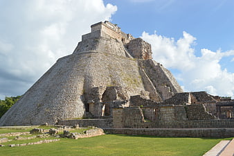 Uxmal Pyramid Ruins in Yucatan Mexico